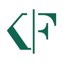 Green geometric letters "C" and "F" separated by a vertical line on a white background.